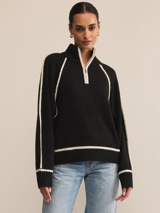Z Supply Alps Half Zip Sweater - Black