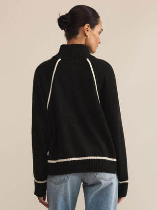 Z Supply Alps Half Zip Sweater - Black