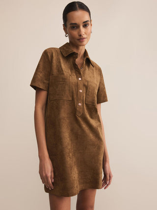 Z Supply Authentic Suede Mini Dress - Coconut