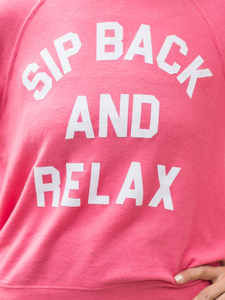 Z Supply Cassie Sip Back Long Sleeve Top - Pink Rose