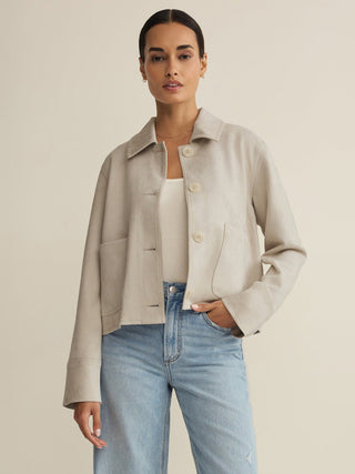 Z Supply Dillon Suede Jacket - Crystal