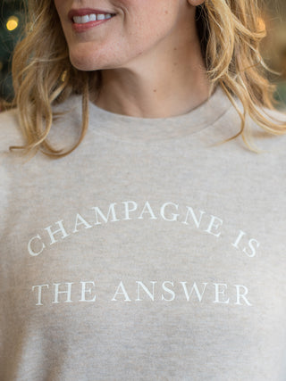 Z Supply Elle Champagne Sweatshirt - Heather Latte