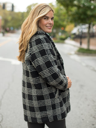 Z Supply Hastings Sherpa Coat - Black Plaid