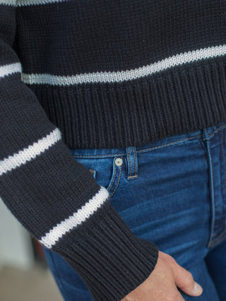 Z Supply Milan Stripe Sweater - Black