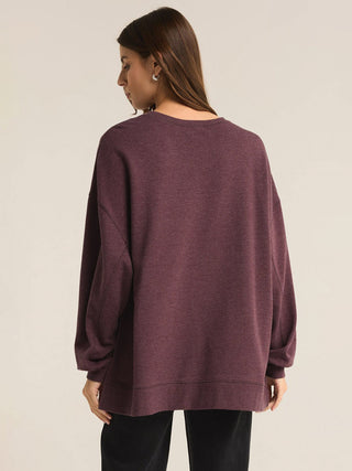 Z Supply Modern Weekender Sweater - Berry Wine