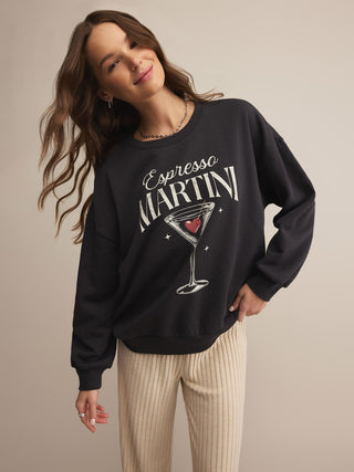 Z Supply Oversized Martini Sweatshirt - Black Sand