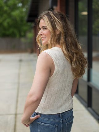 Z Supply Piper Sweater Tank - Adobe White