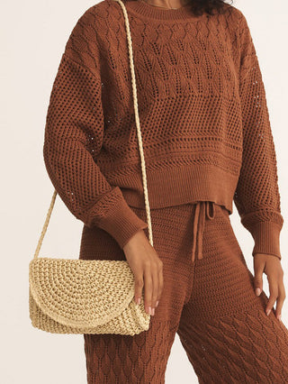Z Supply Sand Dollar Mini Straw Bag