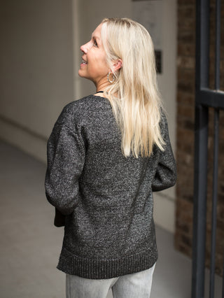 Z Supply Serene Vino Sweater - Heather Black