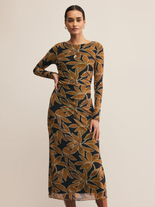 Z Supply Spellbound Nox Floral Midi Dress - Coconut