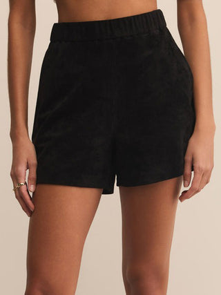 Z Supply Tia Suede Short - Black