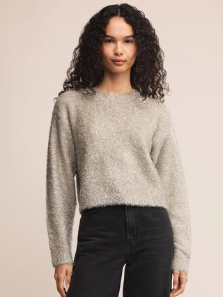 Z Supply Tinseltown Boyfriend Sweater - Silver