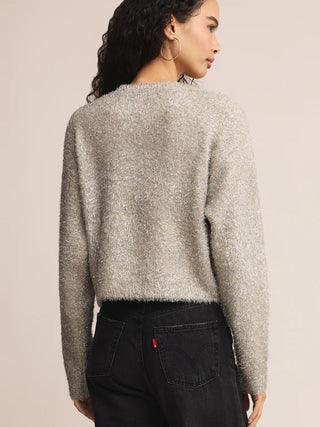 Z Supply Tinseltown Boyfriend Sweater - Silver