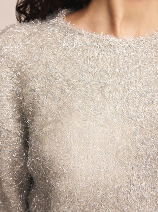 Z Supply Tinseltown Boyfriend Sweater - Silver