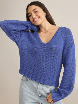 Z Supply Vida Reversible Sweater - Riviera Blue