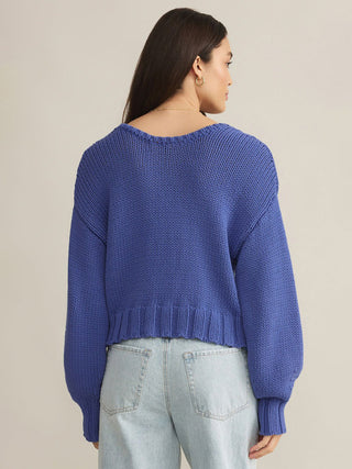 Z Supply Vida Reversible Sweater - Riviera Blue