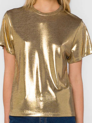Zelda Metallic Top - Gold
