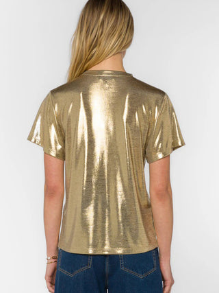 Zelda Metallic Top - Gold