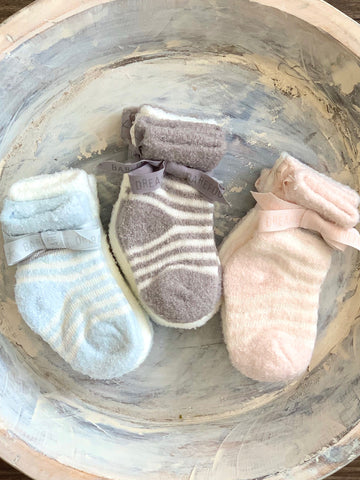 Barefoot Dreams Baby Socks Gray