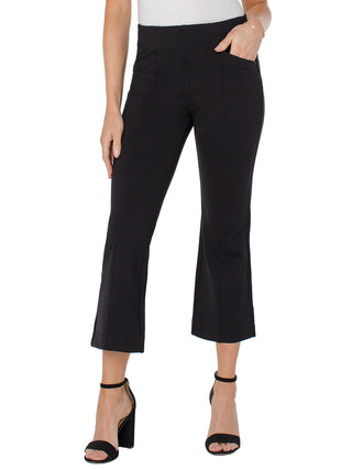 add these black crop flare plants to your fall and winter capsule wardrobe for elegant day to night wear