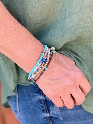 wear this turquoise journey prayer bracelet for spiritual sentiment or gift as a stocking stuffer in the holiday season