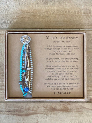 wear this turquoise journey prayer bracelet for spiritual sentiment or gift as a stocking stuffer in the holiday season
