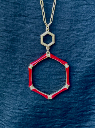 Bamboo Bliss Necklace - Red
