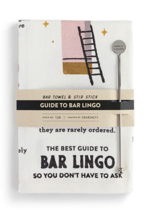 Bar Lingo Bar Towel & Stir Stick Set