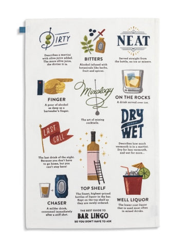 Bar Lingo Bar Towel & Stir Stick Set