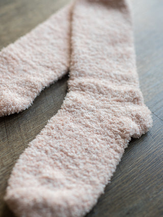 Barefoot Dreams CozyChic Heathered Women's Socks - Dusty Rose