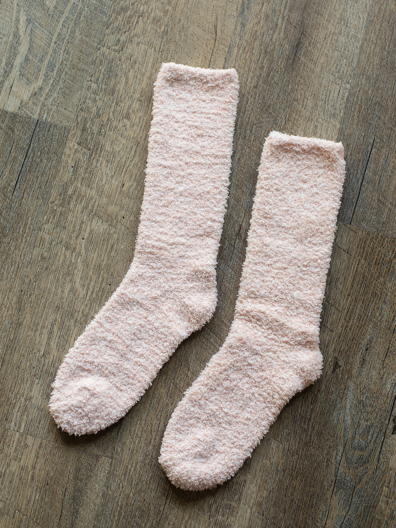 Barefoot Dreams CozyChic Heathered Women's Socks - Dusty Rose
