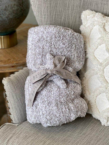 Barefoot Dreams Starfish Buddie and Blanket Pet Bundle - Dove Gray White