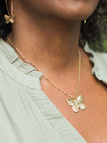 Butterfly Necklace - Gold