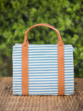 Come Sail Away Medium Tote - Blue and White