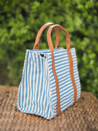 Come Sail Away Medium Tote - Blue and White