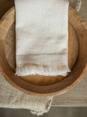 Cotton Embroidered Napkins – Ivory