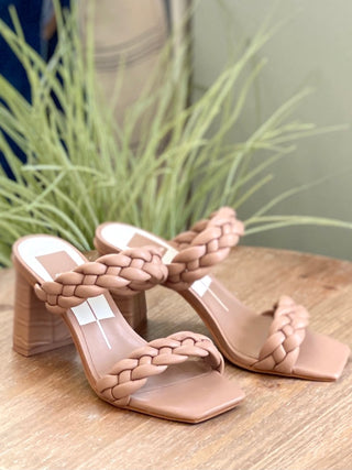 Dolce Vita Paily Heel Sandals - Cafe Stella braided sandals slip-on sandals natural sandals VPAILY0