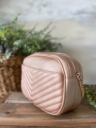 Chevron Chic Bag - Rose Gold