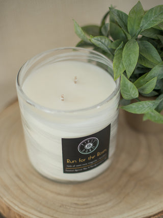 First Burn Run for the Roses Candle White Swirl - 15oz