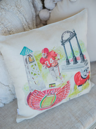 Glory, Glory Watercolor Print Pillow