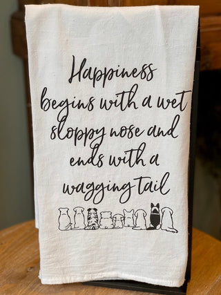 Happy Pup Tea Towel