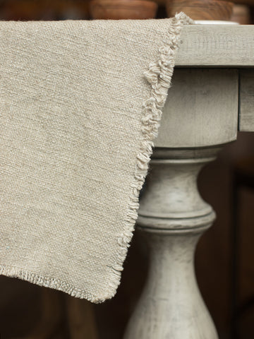 Linen Blend Table Runner - Natural