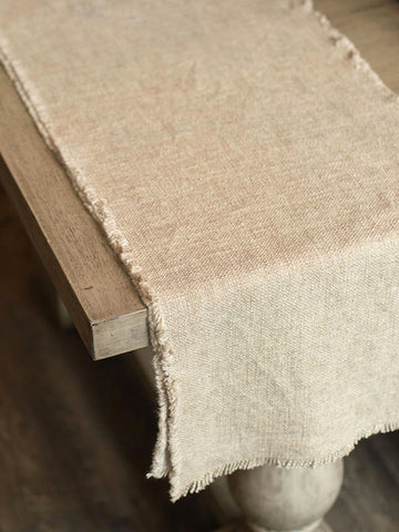 Linen Blend Table Runner - Natural