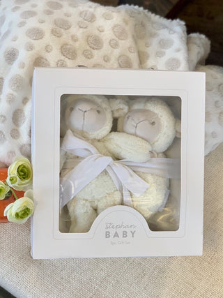 Little Lambs and Blanket Baby Gift Set