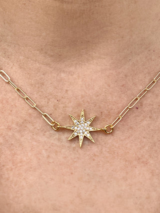North Starburst Necklace - Gold