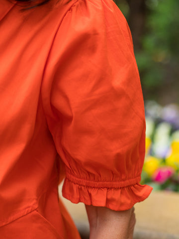 Poppy Collared Dress - Orange