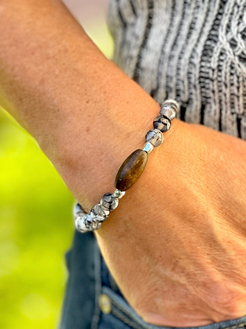 Silver Skies Stretch Bracelet