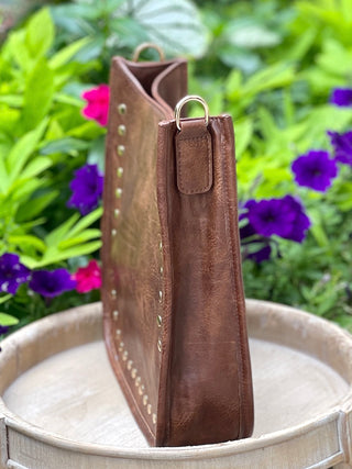 Studded in Style Bag - Brown