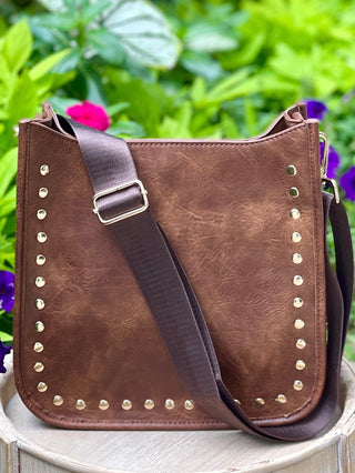 Studded in Style Bag - Brown