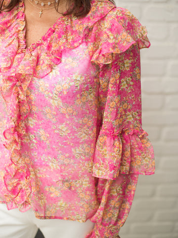 Summer Garden Blouse - Pink